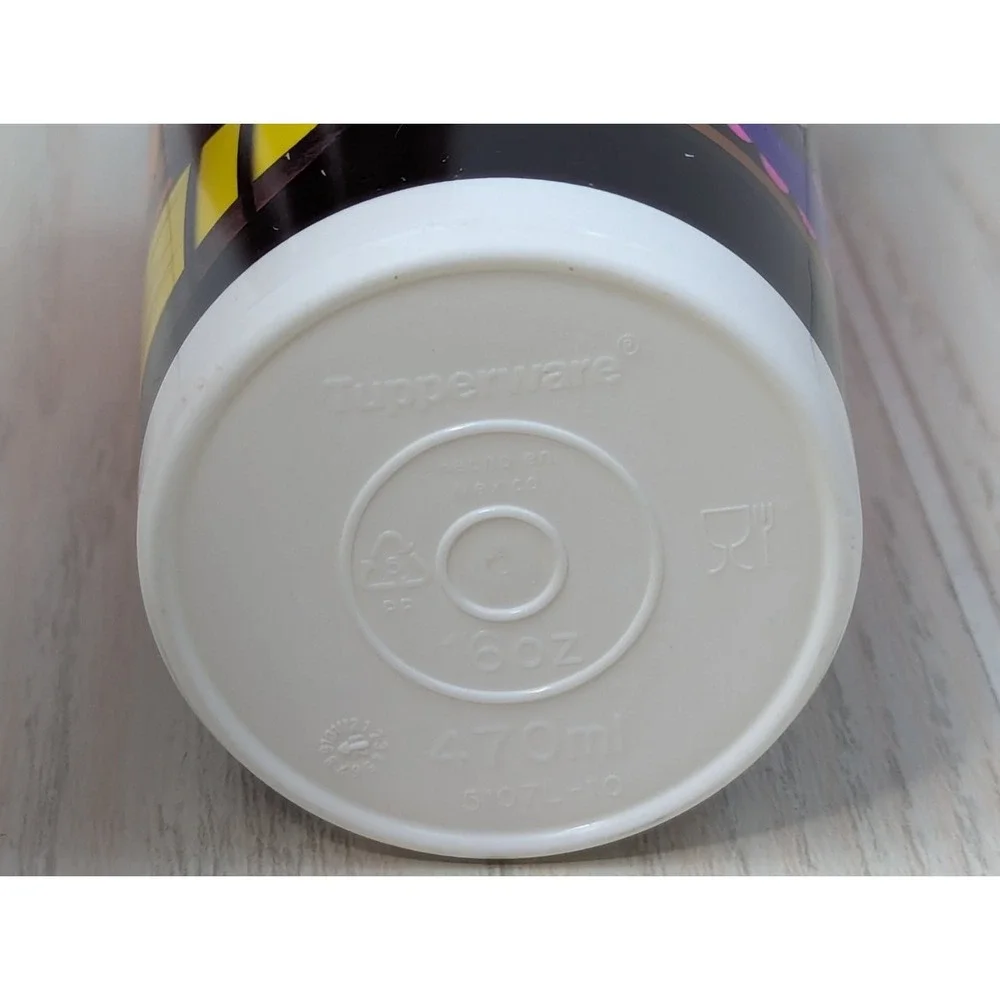 Tupperware 16 oz Halloween Witch Flip‎ Top Plastic Tumbler Cup orange purple